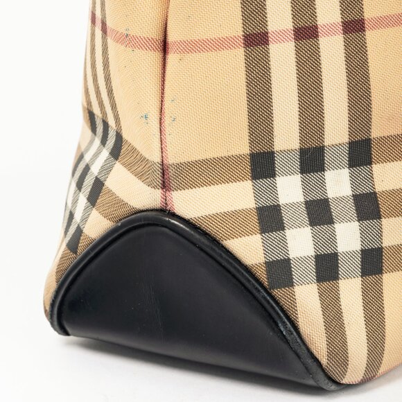 Burberry House-Check Canvas Leather-Trim Tote - Picture 8 of 12